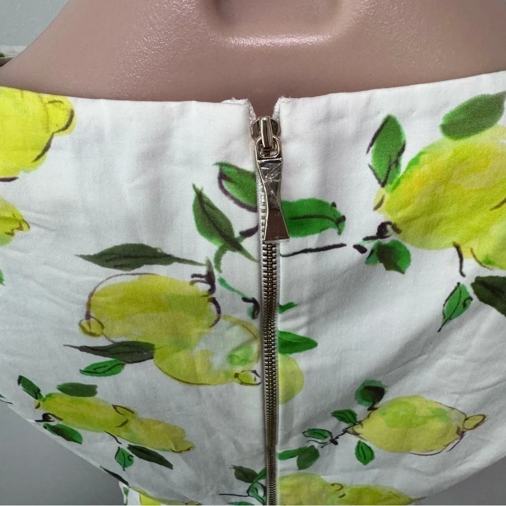 Kate Spade Thalia Peplum Bow Top Lemons 4 Spring Shirt